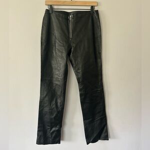 Moda International Genuine Leather Trousers, EUC, Size 8, Black